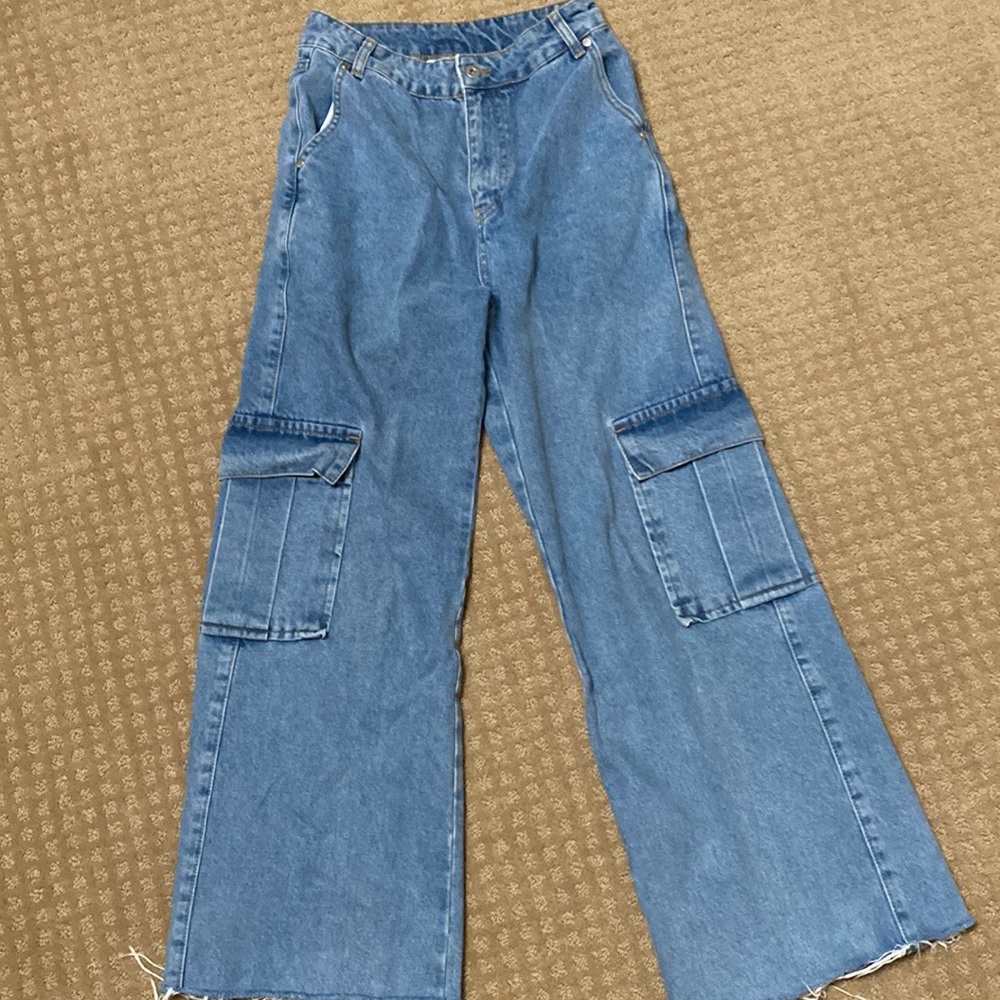 Ragged priest jeans wide leg cargo